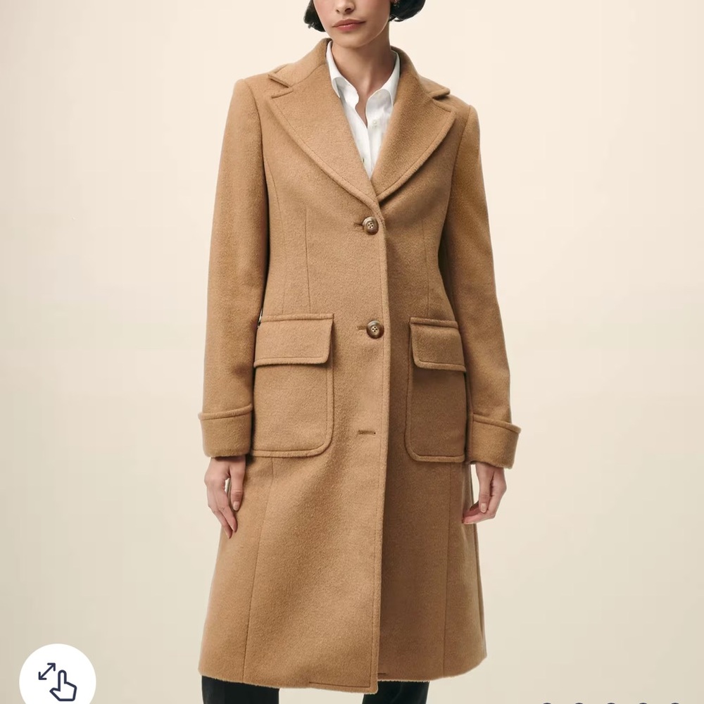 Brooks Brothers 100% Camel Hair Women's Polo Coat size 2